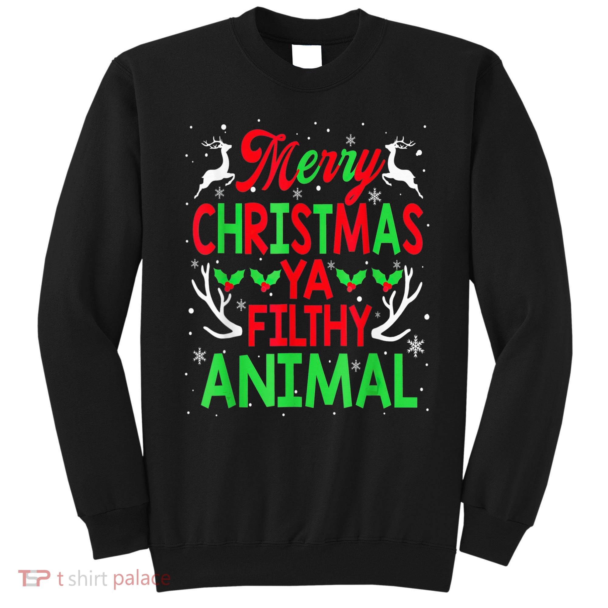 Merry Christmas Animal Filthy Ya  Wo Kid Sweatshirt