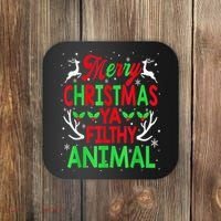 Merry Christmas Animal Filthy Ya  Wo Kid Coaster thumb 0