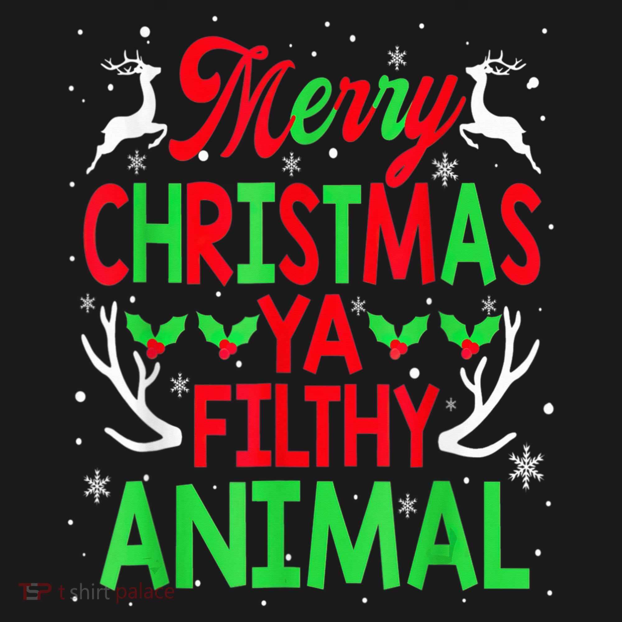 Merry Christmas Animal Filthy Ya  Wo Kid Coaster