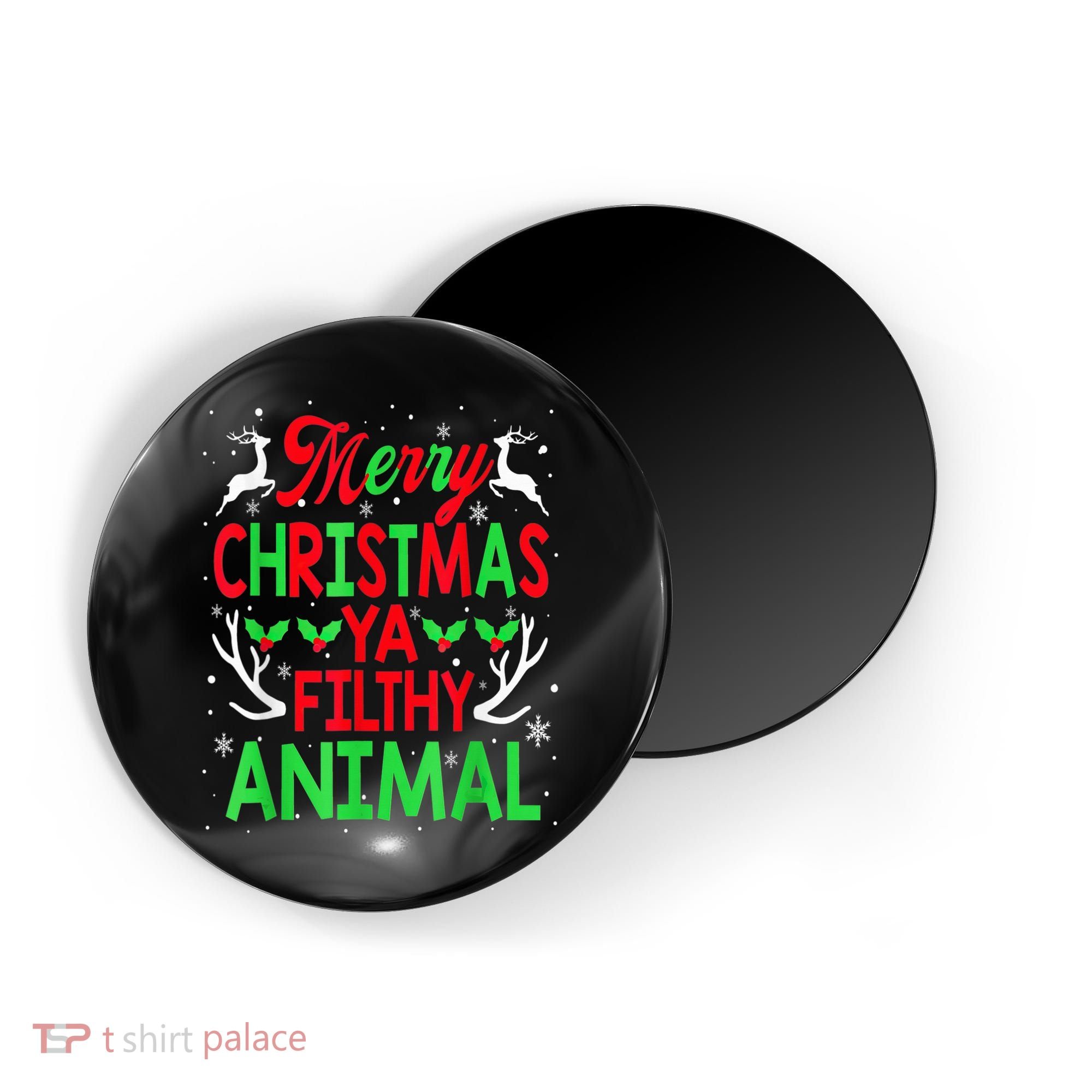 Merry Christmas Animal Filthy Ya  Wo Kid Magnet