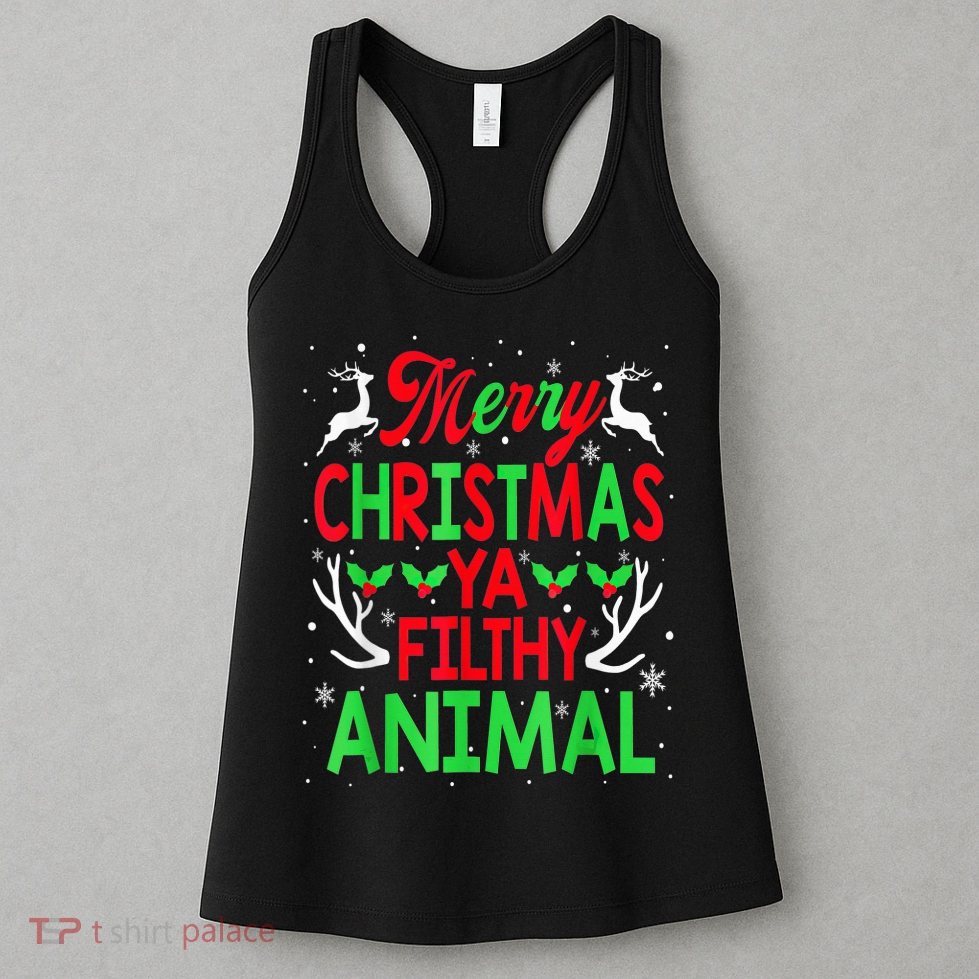 Merry Christmas Animal Filthy Ya  Wo Kid Women's Tank Top