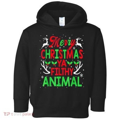 Merry Christmas Animal Filthy Ya  Wo Kid Toddler Hoodie