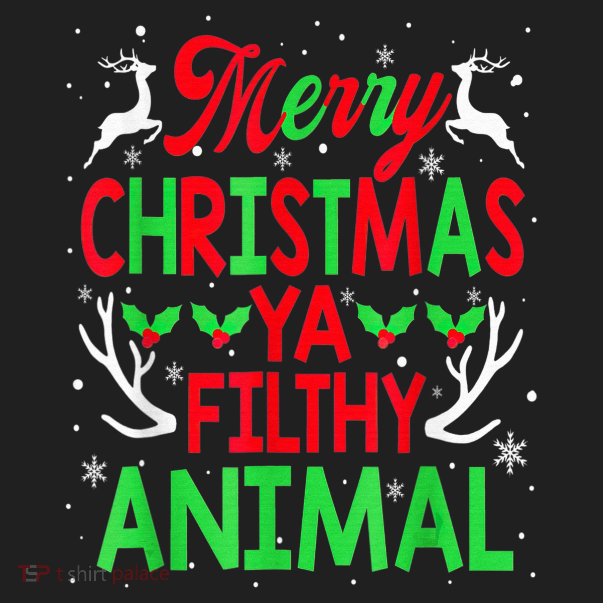 Merry Christmas Animal Filthy Ya  Wo Kid Golf Towel