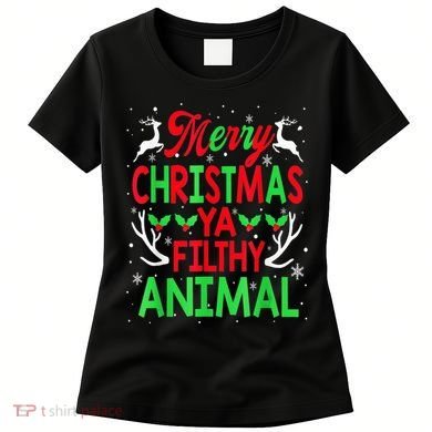 Merry Christmas Animal Filthy Ya  Wo Kid Women's T-Shirt