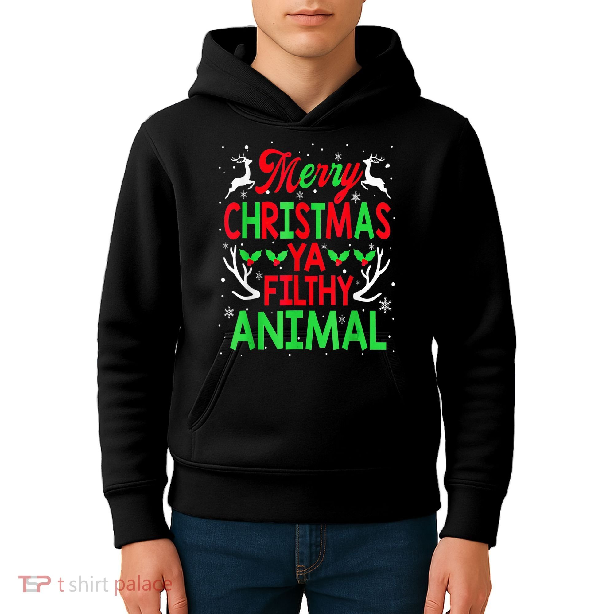 Merry Christmas Animal Filthy Ya  Wo Kid Kids Hoodie