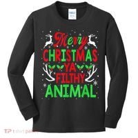 Merry Christmas Animal Filthy Ya  Wo Kid Kids Long Sleeve Shirt thumb 0
