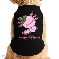 Merry Christmas Axolotl Cute Holiday Doggie Tank thumb 0