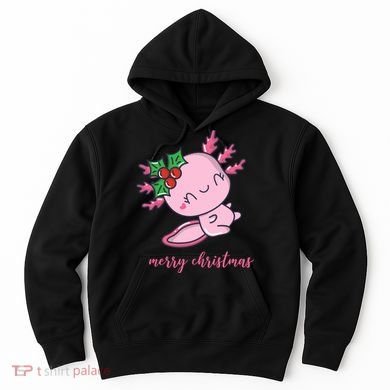 Merry Christmas Axolotl Cute Holiday Hoodie