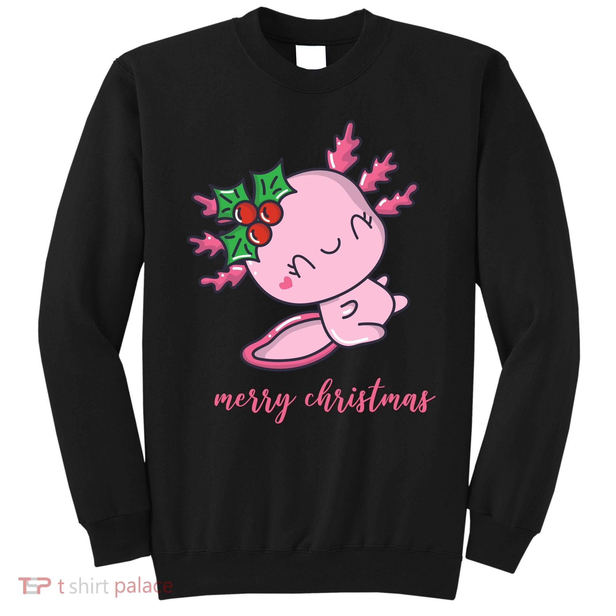 Merry Christmas Axolotl Cute Holiday Sweatshirt