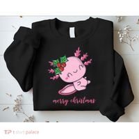 Merry Christmas Axolotl Cute Holiday Sweatshirt thumb 2