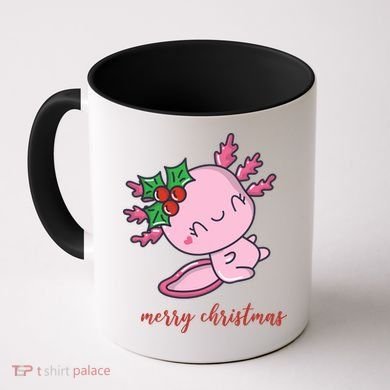 Merry Christmas Axolotl Cute Holiday Coffee Mug