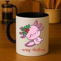 Merry Christmas Axolotl Cute Holiday Coffee Mug thumb 4