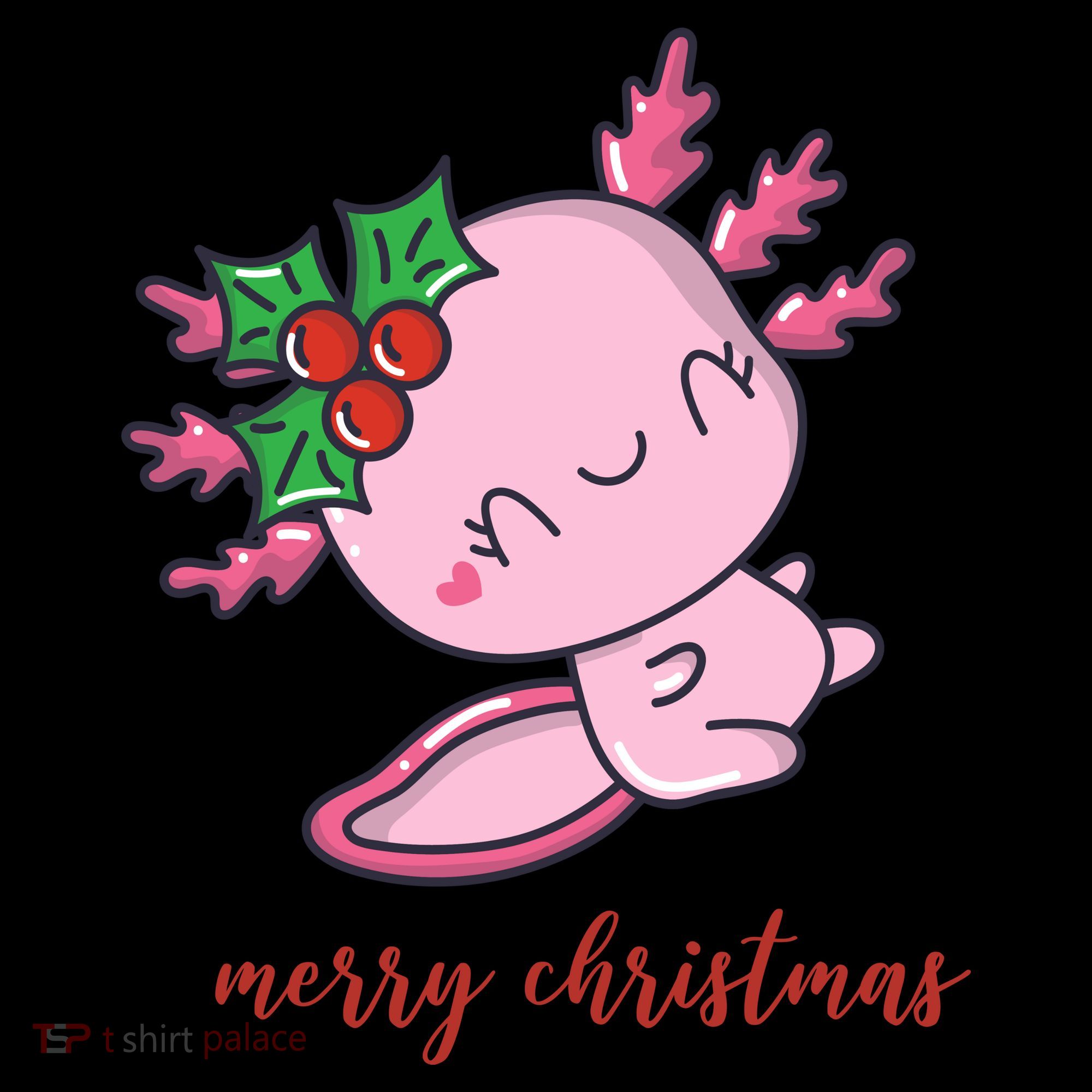 Merry Christmas Axolotl Cute Holiday Coffee Mug