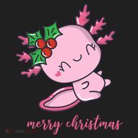 Merry Christmas Axolotl Cute Holiday Beanie thumb 2