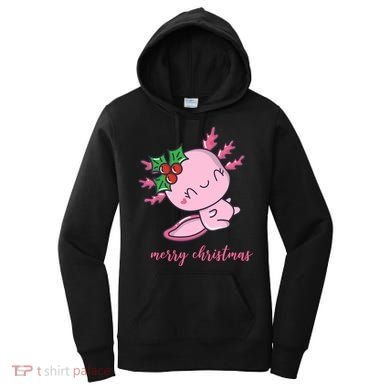 Merry Christmas Axolotl Cute Holiday Women's Hoodie