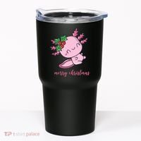 Merry Christmas Axolotl Cute Holiday Tumbler thumb 0