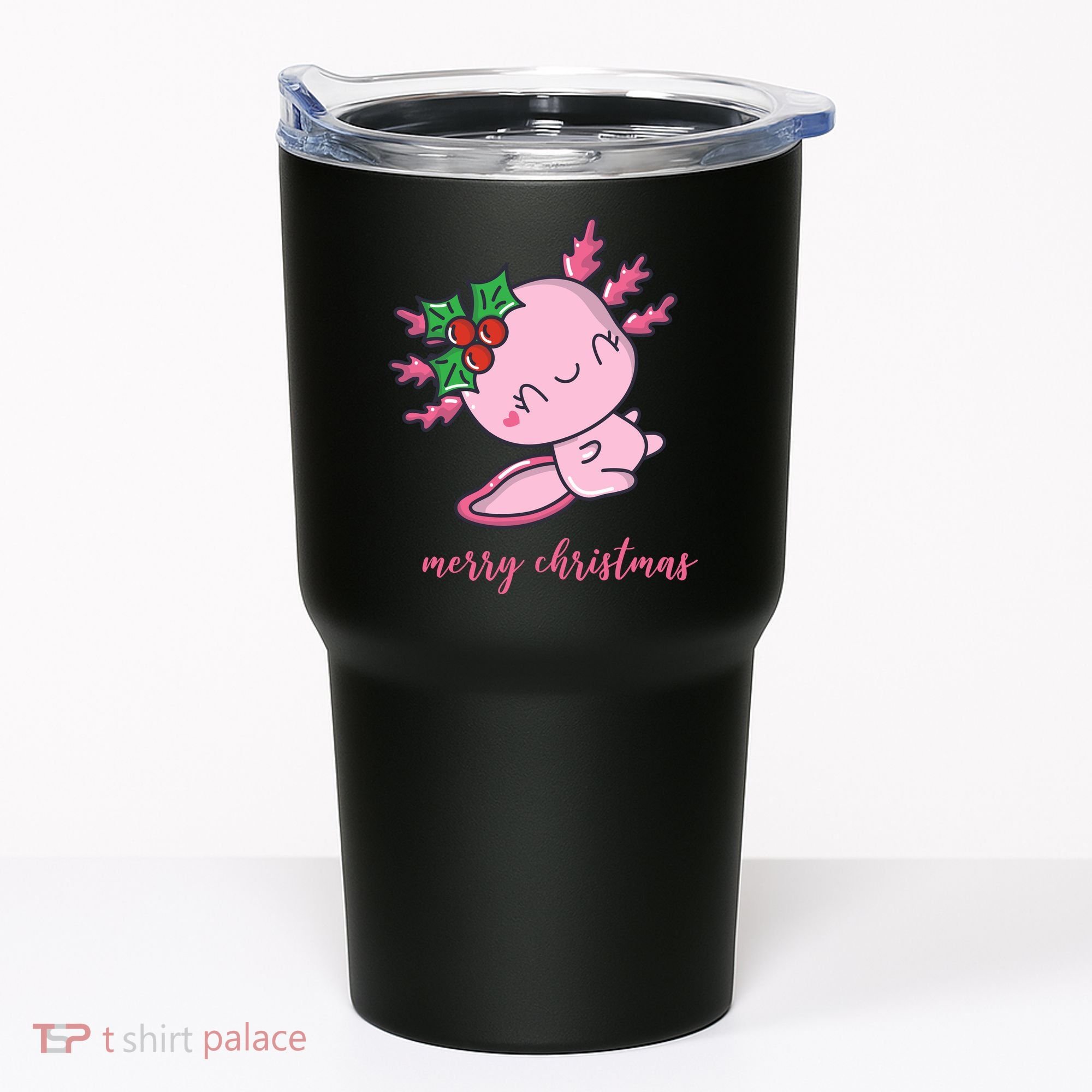 Merry Christmas Axolotl Cute Holiday Tumbler