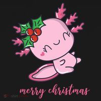 Merry Christmas Axolotl Cute Holiday Women's Tank Top thumb 5