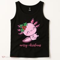 Merry Christmas Axolotl Cute Holiday Tank Top thumb 2