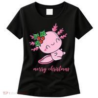 Merry Christmas Axolotl Cute Holiday Women's T-Shirt thumb 0