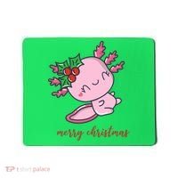 Merry Christmas Axolotl Cute Holiday Mousepad thumb 0