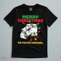 Merry Christmas Animal Filthy Ya Toilet Paper Funny T-Shirt thumb 5