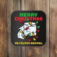 Merry Christmas Animal Filthy Ya Toilet Paper Funny Coaster thumb 0