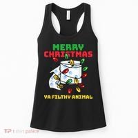 Merry Christmas Animal Filthy Ya Toilet Paper Funny Women's Tank Top thumb 0