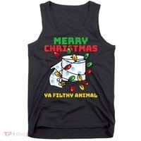 Merry Christmas Animal Filthy Ya Toilet Paper Funny Tank Top thumb 0