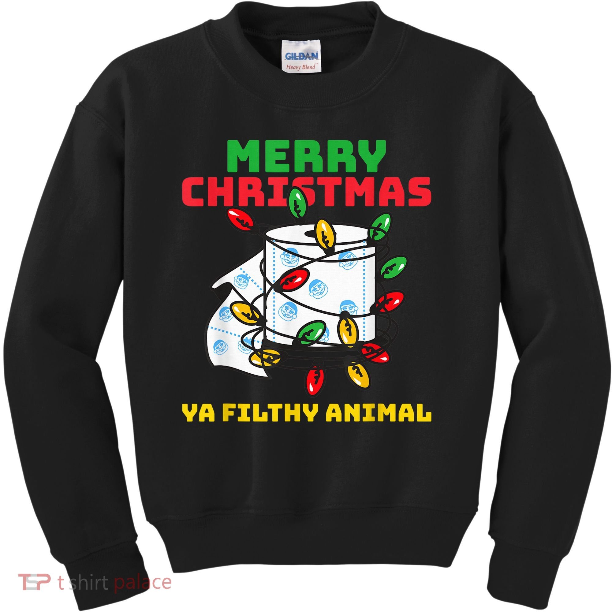 Merry Christmas Animal Filthy Ya Toilet Paper Funny Kids Sweatshirt