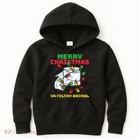 Merry Christmas Animal Filthy Ya Toilet Paper Funny Kids Hoodie thumb 0