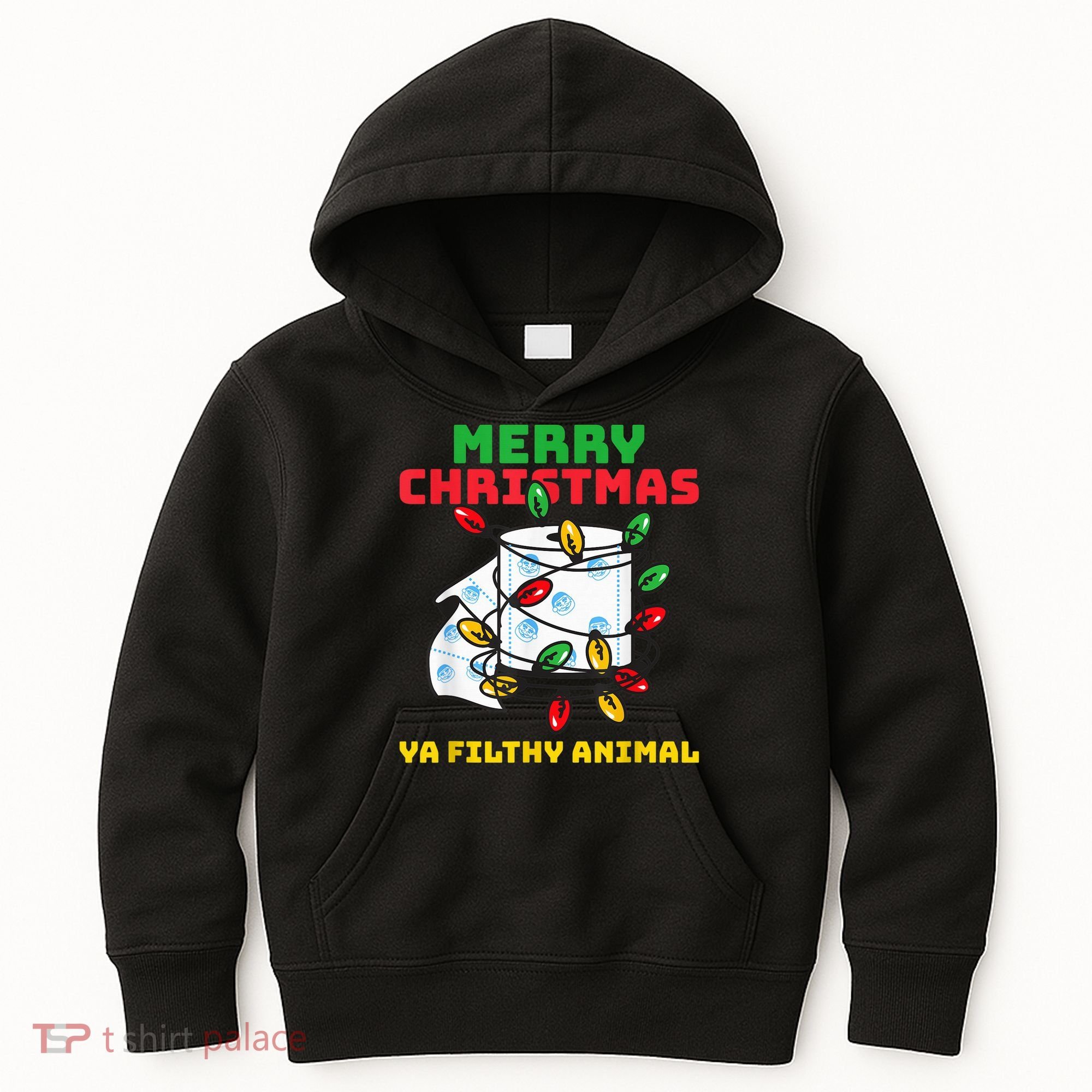 Merry Christmas Animal Filthy Ya Toilet Paper Funny Kids Hoodie