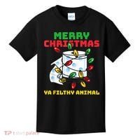 Merry Christmas Animal Filthy Ya Toilet Paper Funny Kids T-Shirt thumb 0