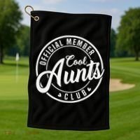Member Cool Aunts Club Funny Auntie Mothers Day Golf Towel thumb 1