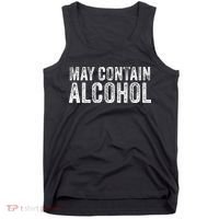 May Contain Alcohol Drinking Beer Tasting Funny Tank Top thumb 0