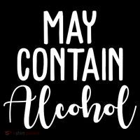 May Contain Alcohol Funny Button thumb 1