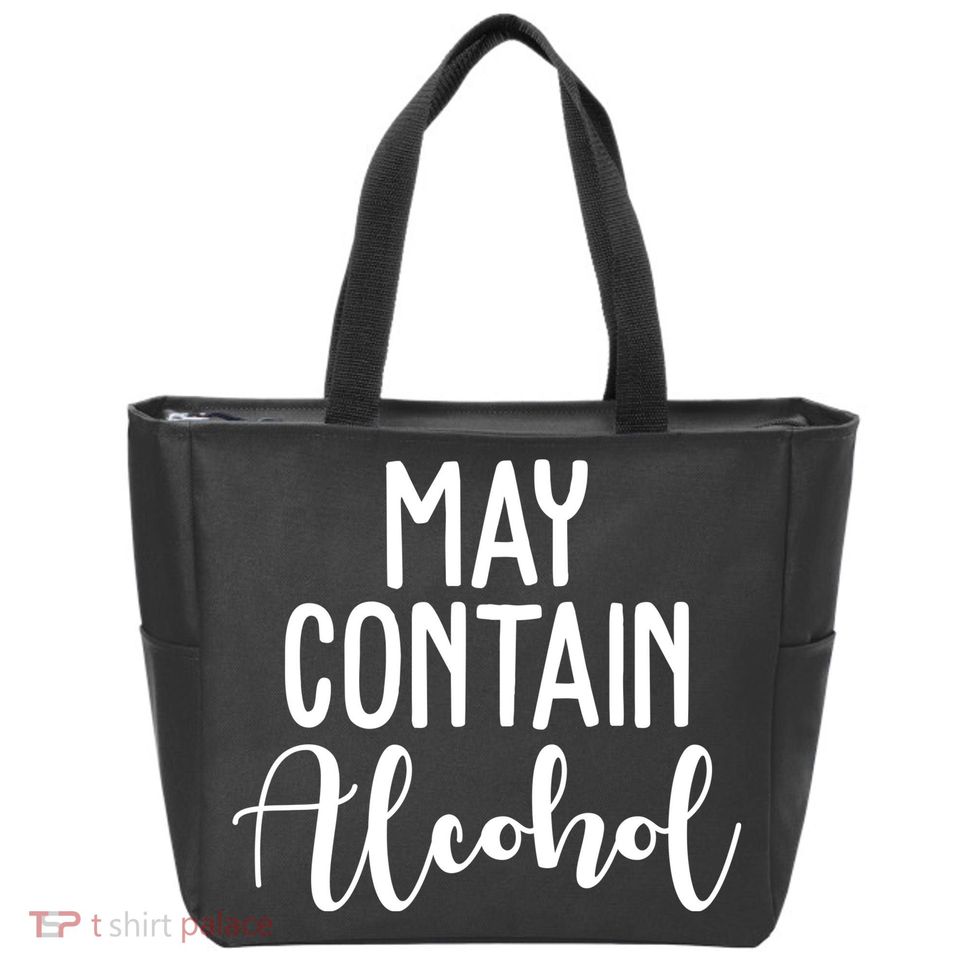 May Contain Alcohol Funny Tote Bag