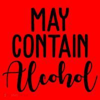 May Contain Alcohol Funny Santa Hat thumb 1