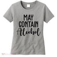 May Contain Alcohol Funny Women's T-Shirt thumb 0