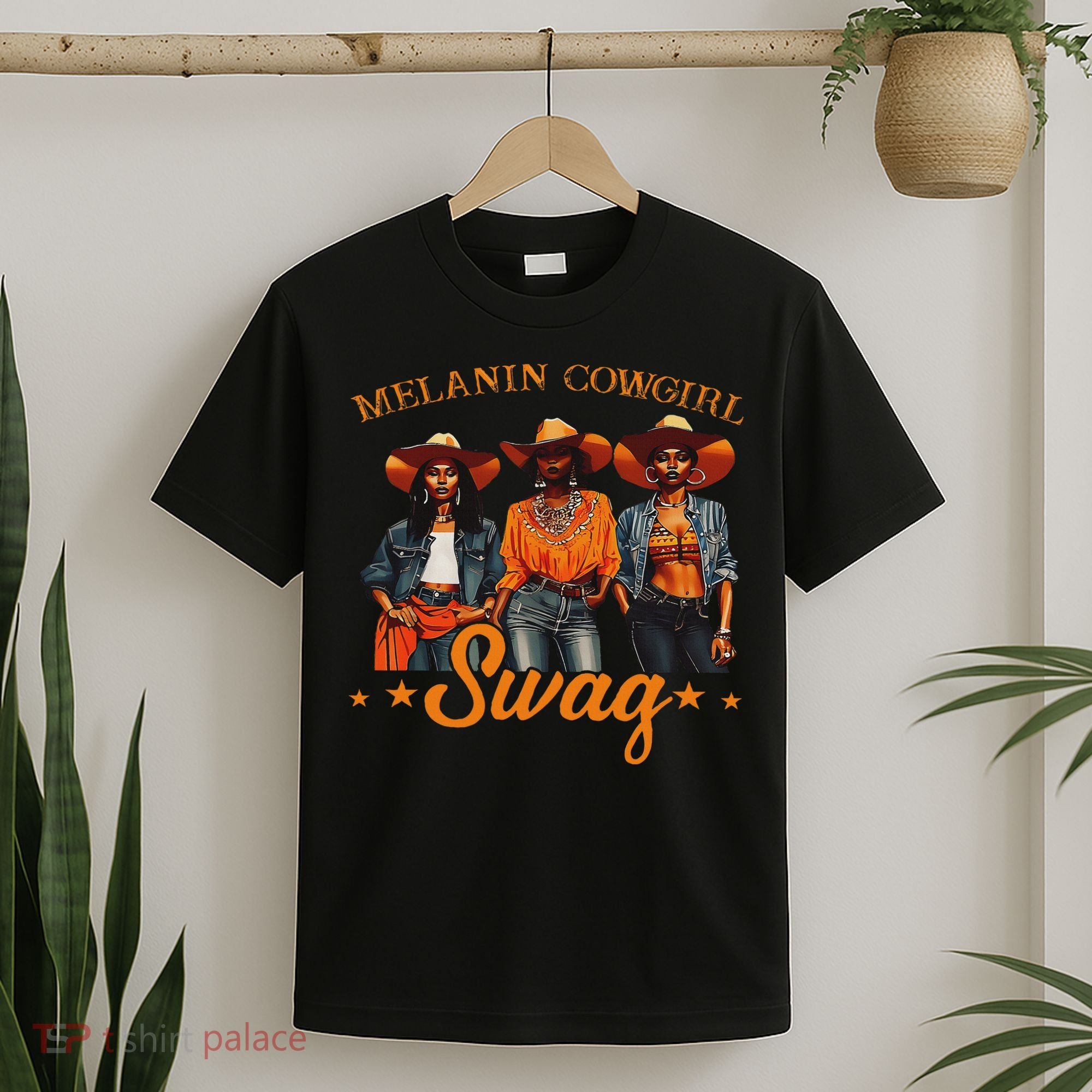 Melanins Cowgirls African Melanins Cowgirl Black History T-Shirt