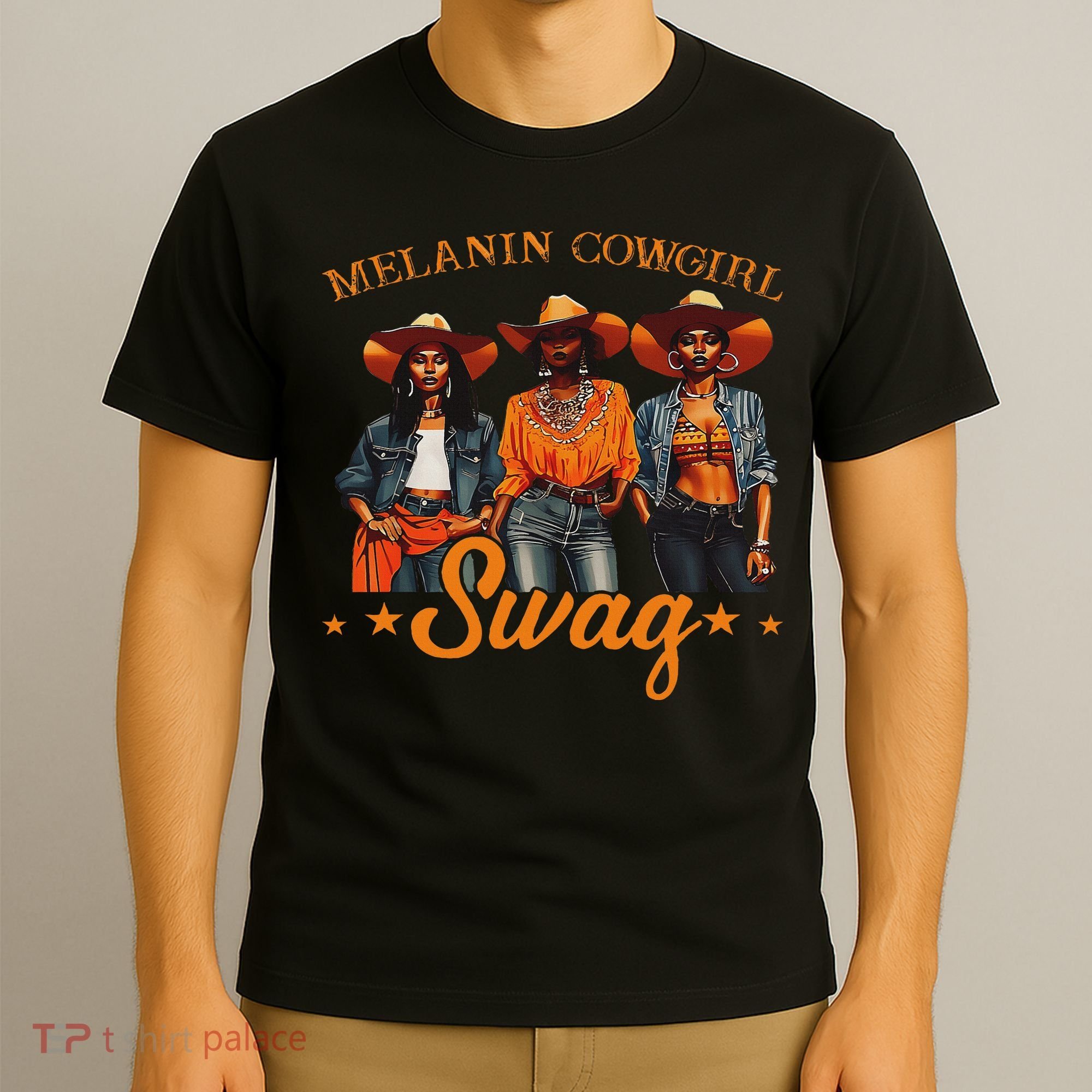 Melanins Cowgirls African Melanins Cowgirl Black History T-Shirt