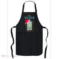 Merry Christmas Antoni Gaudi Drawing Barcelona Spain Apron thumb 0