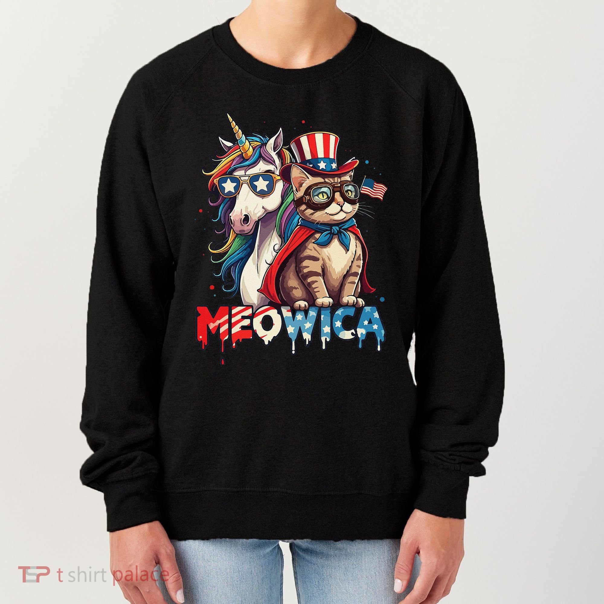 Meowica Cat And Unicorn Women's Sweatshirt