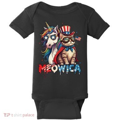 Meowica Cat And Unicorn Baby Bodysuit