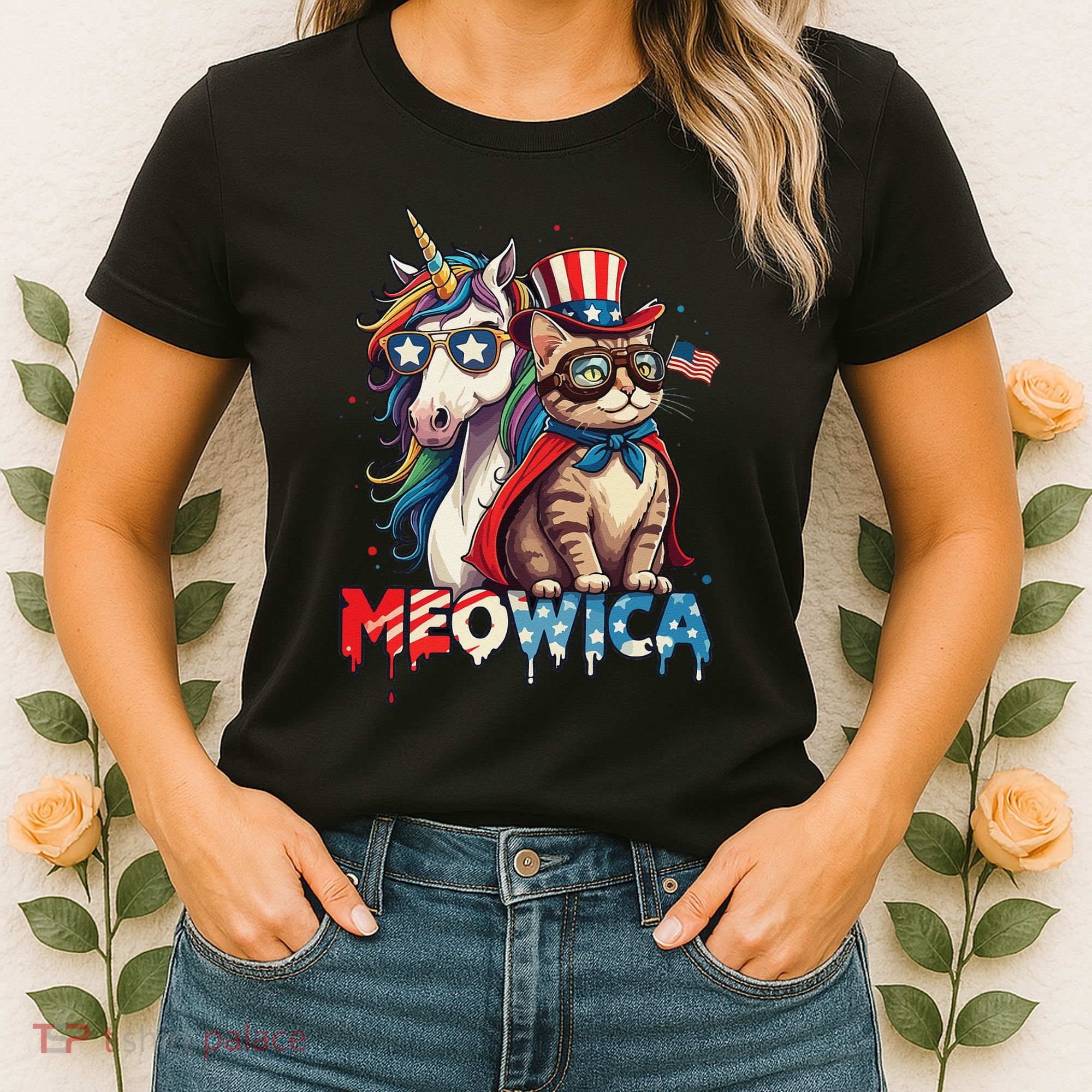 Meowica Cat And Unicorn Women's T-Shirt