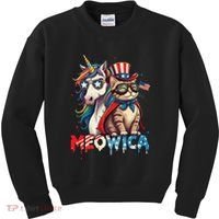 Meowica Cat And Unicorn Kids Sweatshirt thumb 0