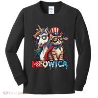 Meowica Cat And Unicorn Kids Long Sleeve Shirt thumb 0