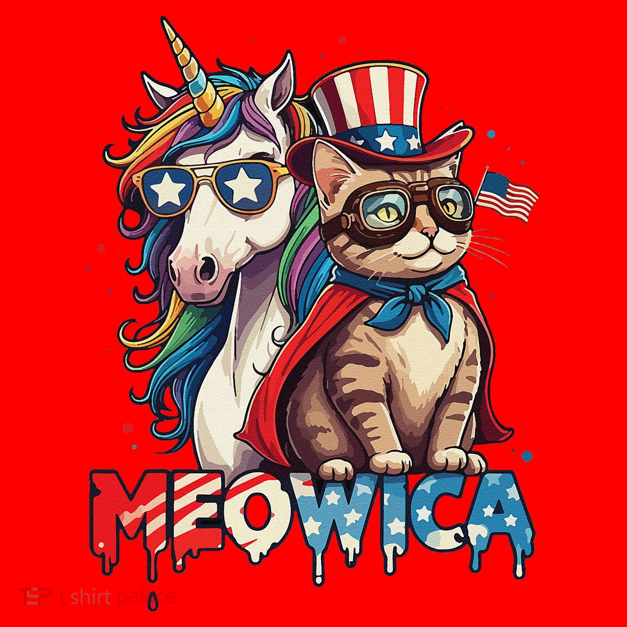 Meowica Cat And Unicorn Santa Hat