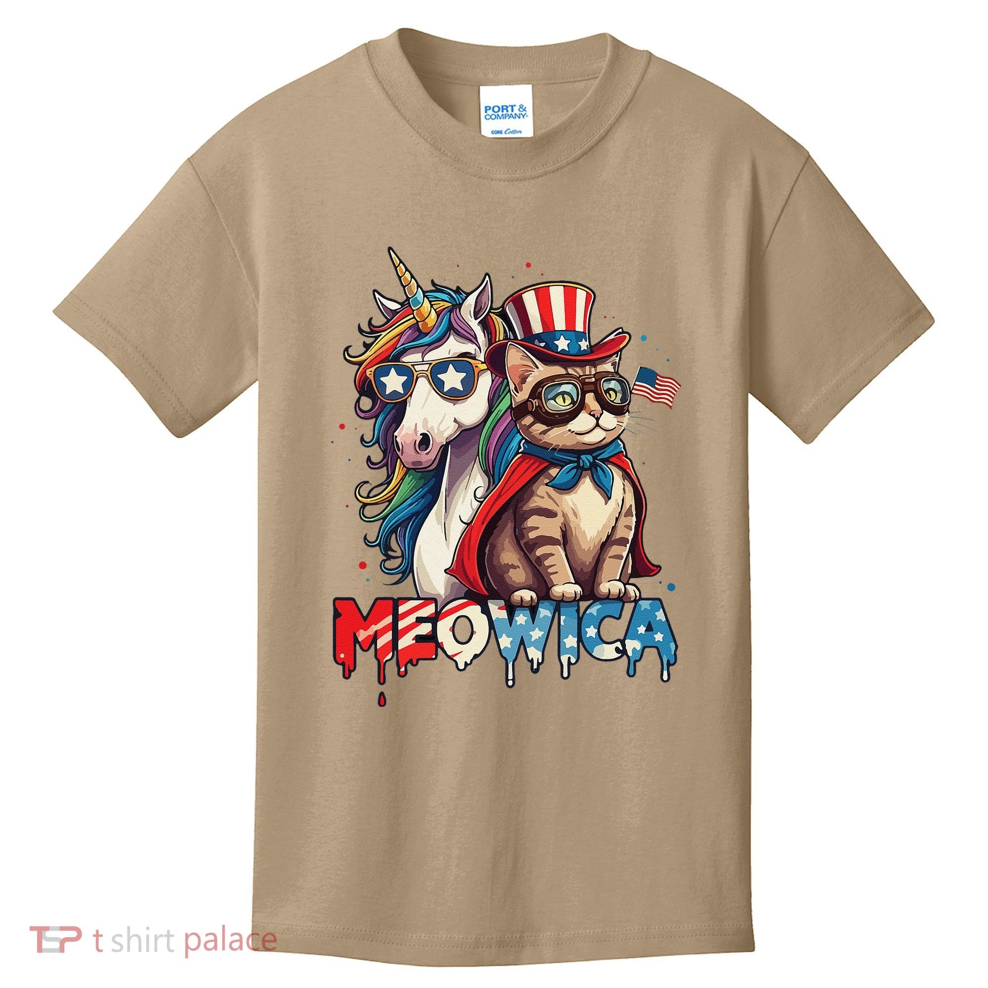 Meowica Cat And Unicorn Kids T-Shirt