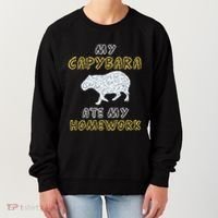 My Capybara Ate My Homework Mammal Animal Back To School Women's Sweatshirt thumb 0